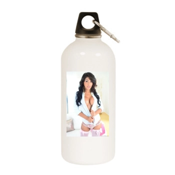 Jane Marie White Water Bottle With Carabiner