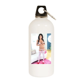 Jane Marie White Water Bottle With Carabiner