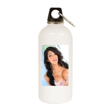 Jane Marie White Water Bottle With Carabiner