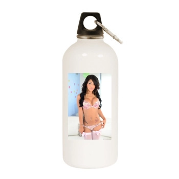 Jane Marie White Water Bottle With Carabiner