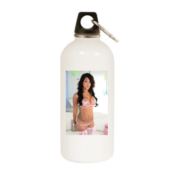 Jane Marie White Water Bottle With Carabiner