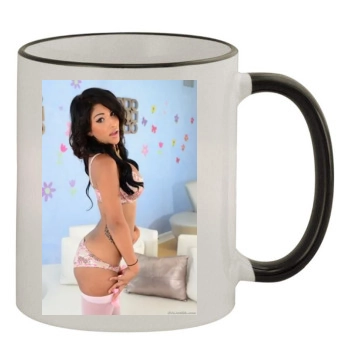 Jane Marie 11oz Colored Rim & Handle Mug