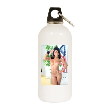 Jane Marie White Water Bottle With Carabiner