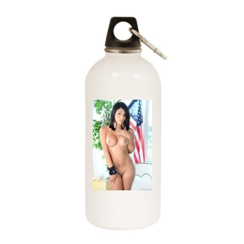 Jane Marie White Water Bottle With Carabiner