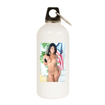 Jane Marie White Water Bottle With Carabiner