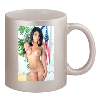 Jane Marie 11oz Metallic Silver Mug