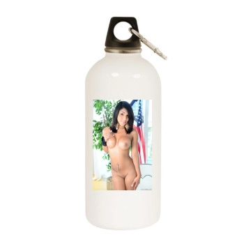 Jane Marie White Water Bottle With Carabiner