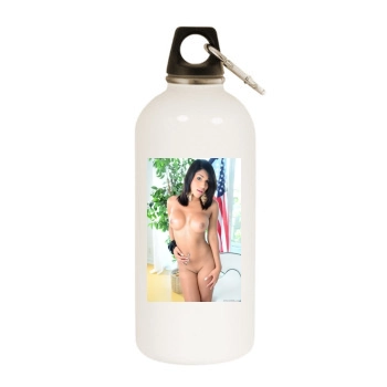 Jane Marie White Water Bottle With Carabiner