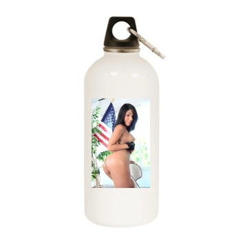 Jane Marie White Water Bottle With Carabiner