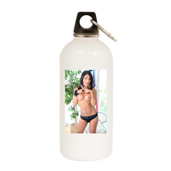 Jane Marie White Water Bottle With Carabiner