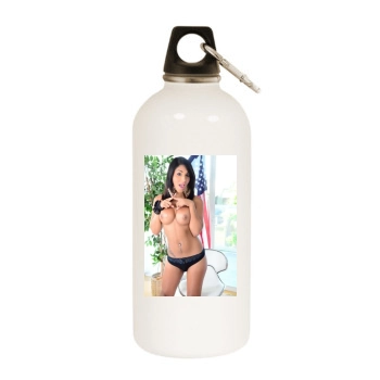 Jane Marie White Water Bottle With Carabiner