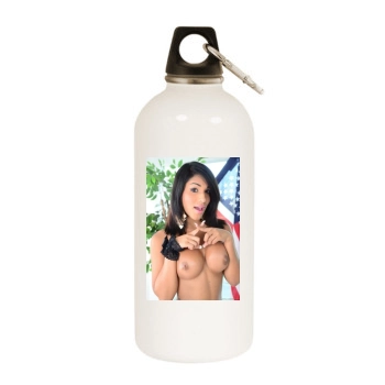 Jane Marie White Water Bottle With Carabiner