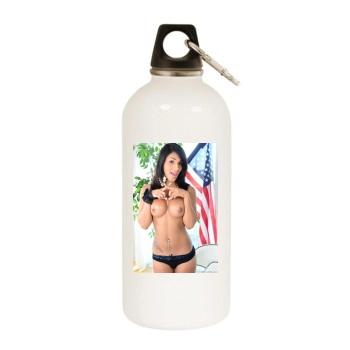 Jane Marie White Water Bottle With Carabiner