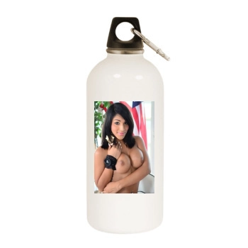 Jane Marie White Water Bottle With Carabiner