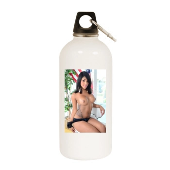 Jane Marie White Water Bottle With Carabiner