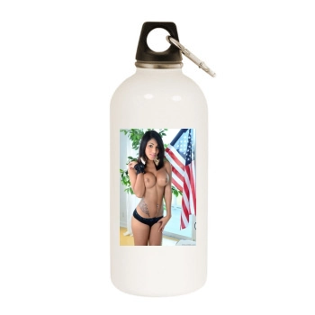 Jane Marie White Water Bottle With Carabiner