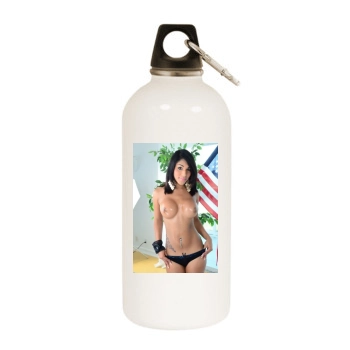 Jane Marie White Water Bottle With Carabiner