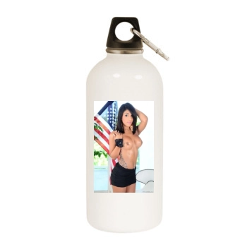 Jane Marie White Water Bottle With Carabiner