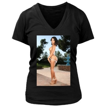 Jane Marie Women's Deep V-Neck TShirt