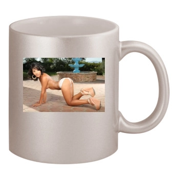 Jane Marie 11oz Metallic Silver Mug