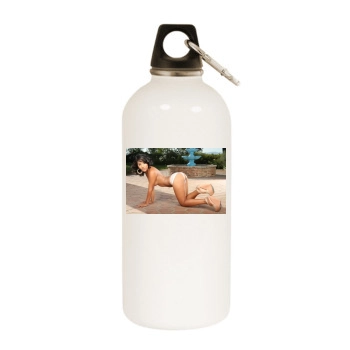 Jane Marie White Water Bottle With Carabiner