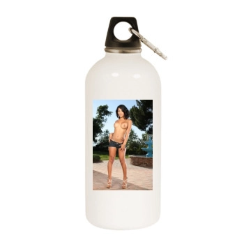 Jane Marie White Water Bottle With Carabiner