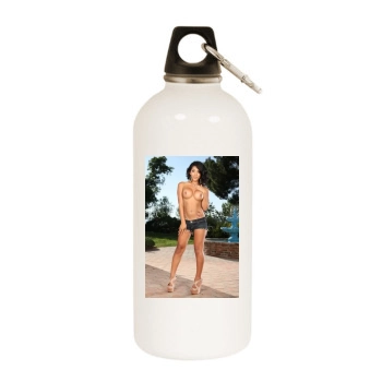 Jane Marie White Water Bottle With Carabiner