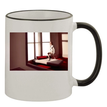 Rosamund Pike 11oz Colored Rim & Handle Mug