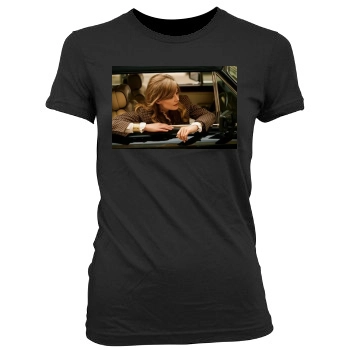 Rosamund Pike Women's Junior Cut Crewneck T-Shirt