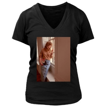 Rosamund Pike Women's Deep V-Neck TShirt