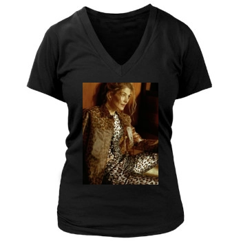 Rosamund Pike Women's Deep V-Neck TShirt