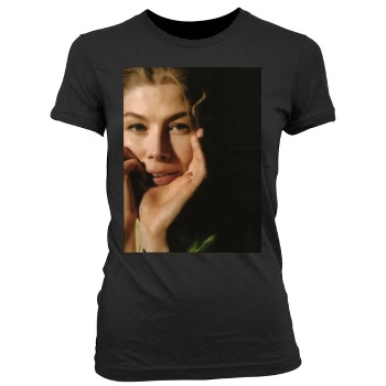 Rosamund Pike Women's Junior Cut Crewneck T-Shirt