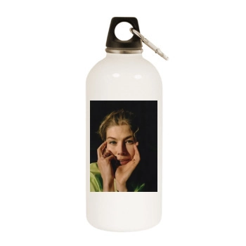 Rosamund Pike White Water Bottle With Carabiner