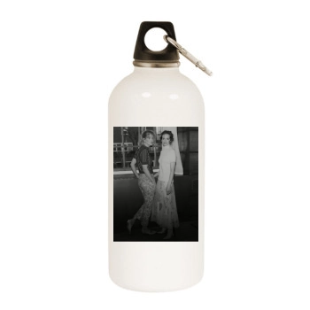 Rosamund Pike White Water Bottle With Carabiner