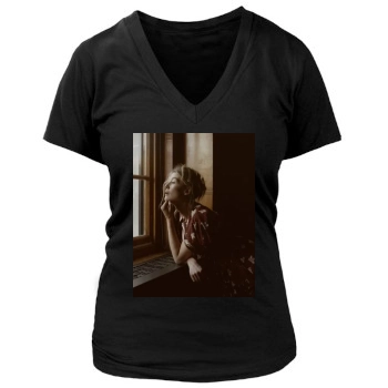 Rosamund Pike Women's Deep V-Neck TShirt