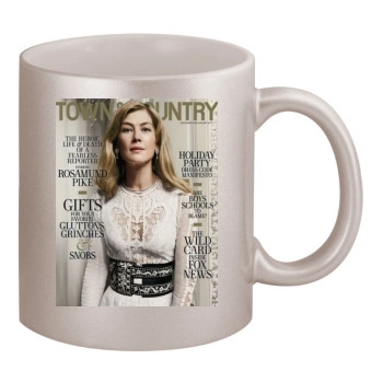 Rosamund Pike 11oz Metallic Silver Mug