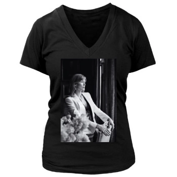 Rosamund Pike Women's Deep V-Neck TShirt