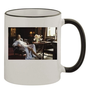 Rosamund Pike 11oz Colored Rim & Handle Mug