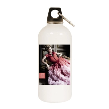 Rosamund Pike White Water Bottle With Carabiner