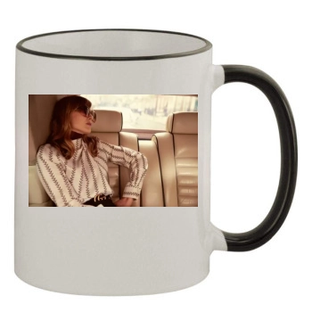 Rosamund Pike 11oz Colored Rim & Handle Mug