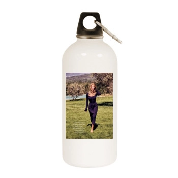 Rosie Huntington-Whiteley White Water Bottle With Carabiner