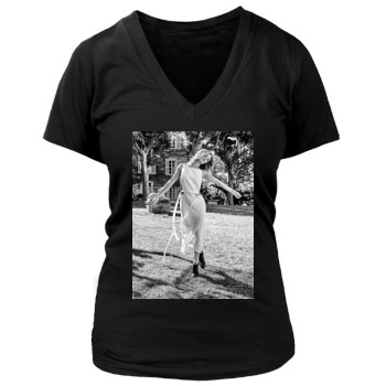 Rosie Huntington-Whiteley Women's Deep V-Neck TShirt