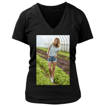 Rosie Huntington-Whiteley Women's Deep V-Neck TShirt