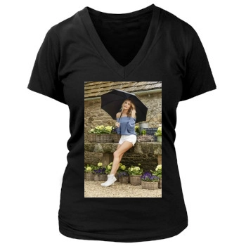 Rosie Huntington-Whiteley Women's Deep V-Neck TShirt