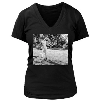 Rosie Huntington-Whiteley Women's Deep V-Neck TShirt