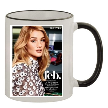 Rosie Huntington-Whiteley 11oz Colored Rim & Handle Mug