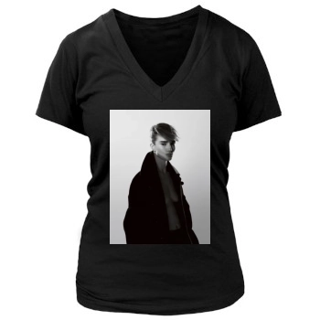 Rosie Huntington-Whiteley Women's Deep V-Neck TShirt