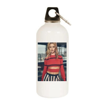 Rosie Huntington-Whiteley White Water Bottle With Carabiner