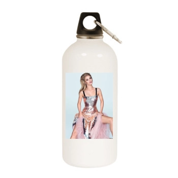 Rosie Huntington-Whiteley White Water Bottle With Carabiner