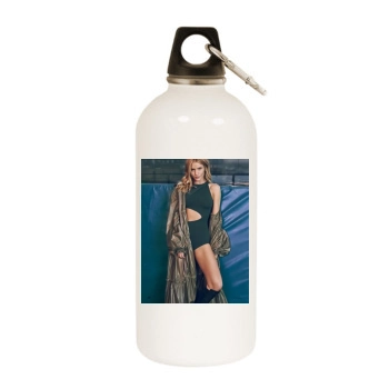 Rosie Huntington-Whiteley White Water Bottle With Carabiner